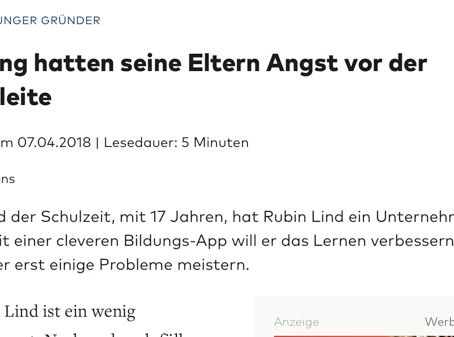 Am Anfang hatten seine Eltern Angst vor der großen Pleite