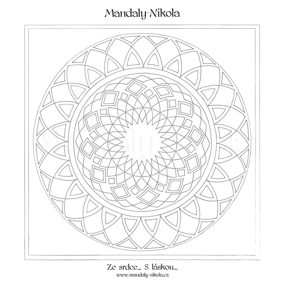 Miniatura: Série autorských motivů mandal k vybarvení 02