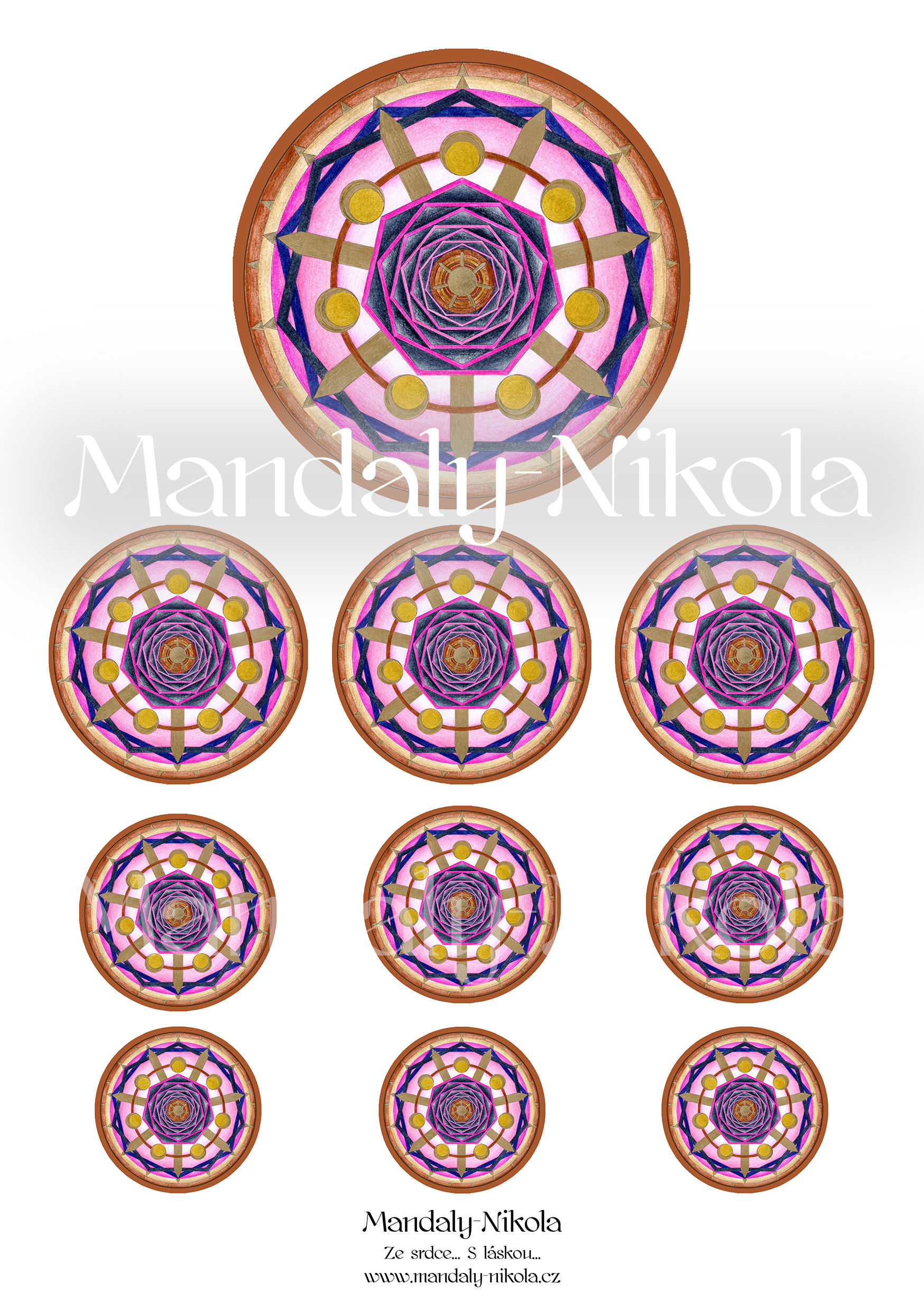 A5 samolepky - Mandala 2023 Červenec