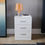 Thumbnail: Modern Bedside White Front View