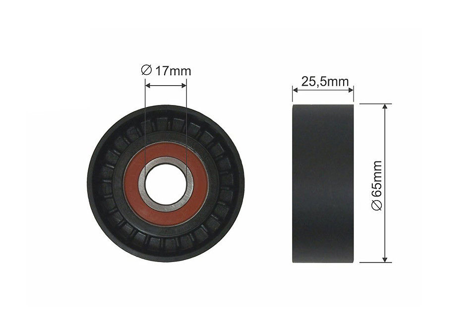 NTY PULLEY IDLER V-BELT FOR AUDI A1 A3 SEAT ALTEA XL RNK-CT-019