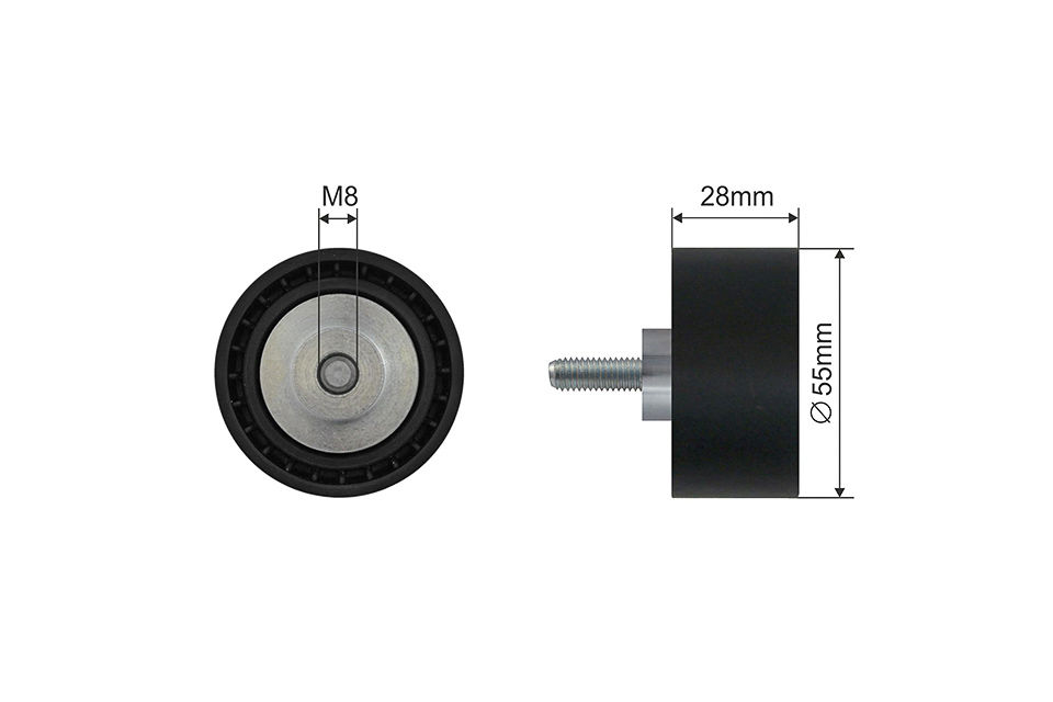 NTY PULLEY IDLER V-BELT FOR BMW 1 3 5 7 X1 X5 X6 2.0-3.0D RNK-BM-045