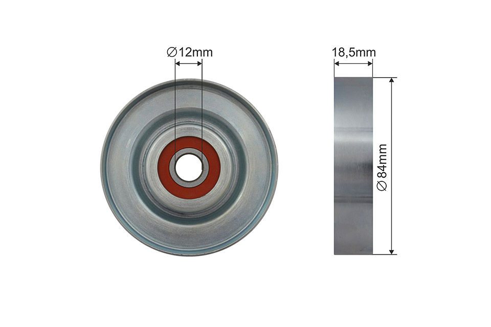 NTY PULLEY IDLER V-BELT For NISSAN MICRA, NOTE 1.0-1.4 16V 03-10 RNK-NS-047