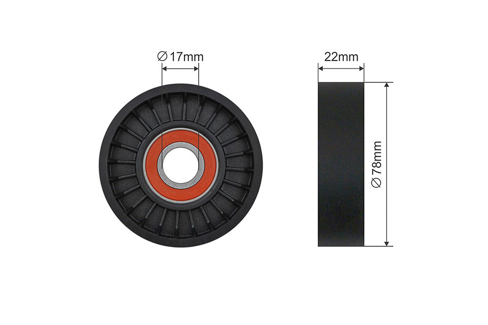 NTY PULLEY IDLER V-BELT For KIA CARNIVAL 2.9 TD 99-06 RNK-KA-012