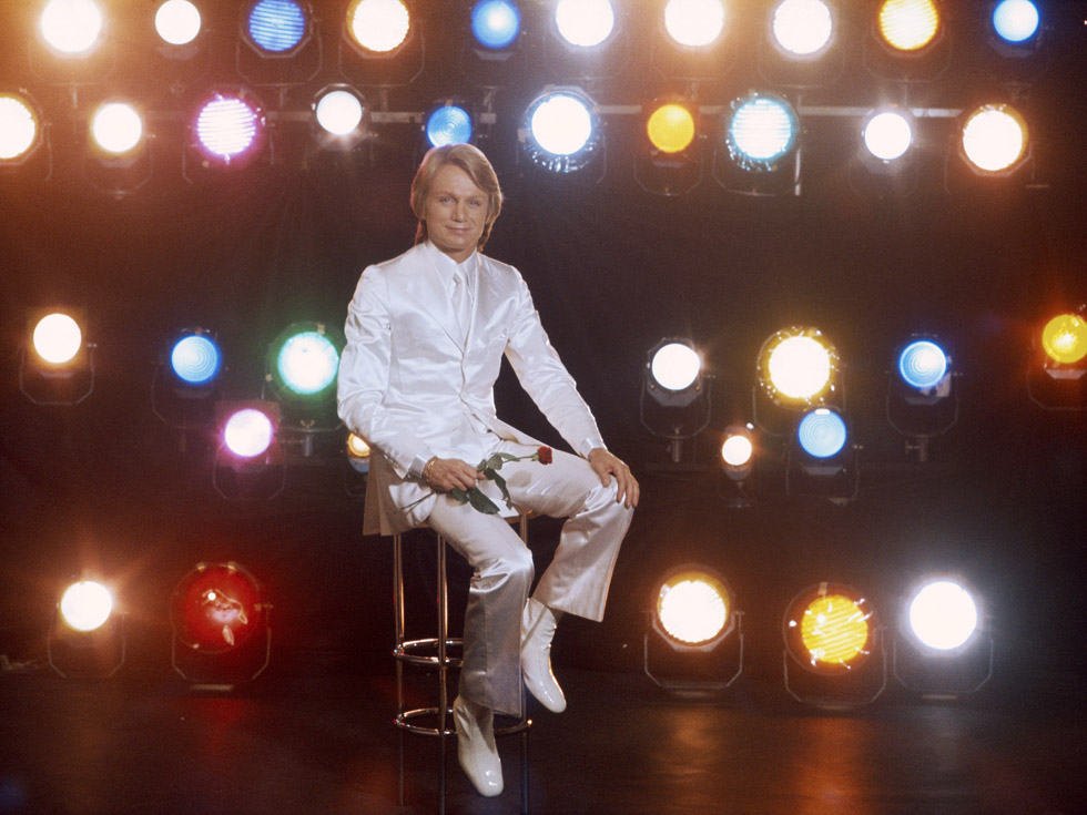 Claude François en studio en 1972.