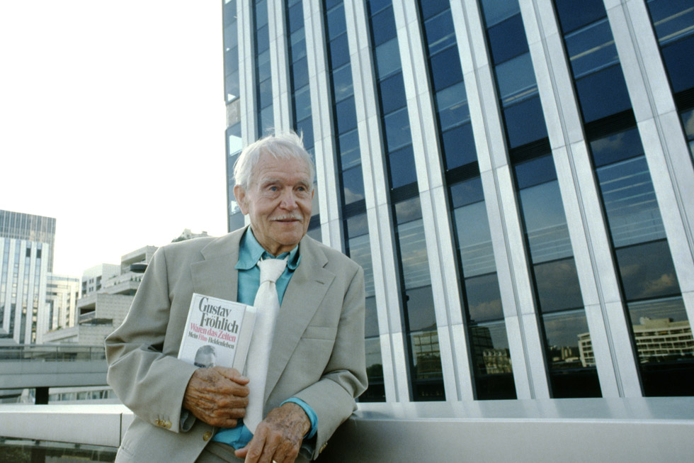 Gustav Frohlich à Paris le 6 août 1988.