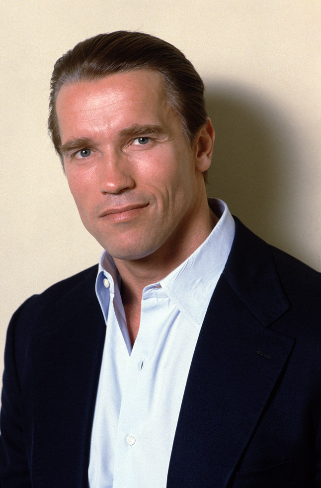 Arnold Schwarzenegger à Paris en janvier 1986.
