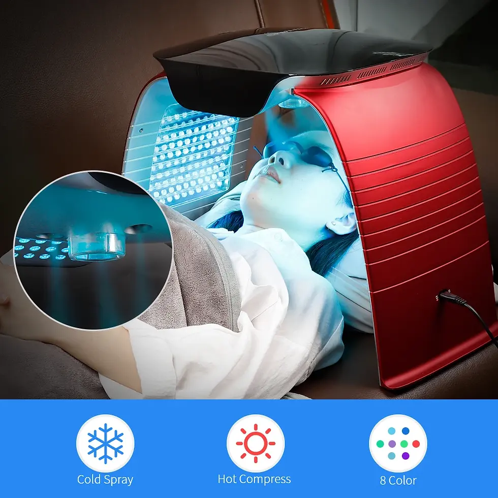 Thumbnail: 4-In-1 LED Photon Machine Salon 8 LED Colors Mask Cold Nano Spray Moisturizing