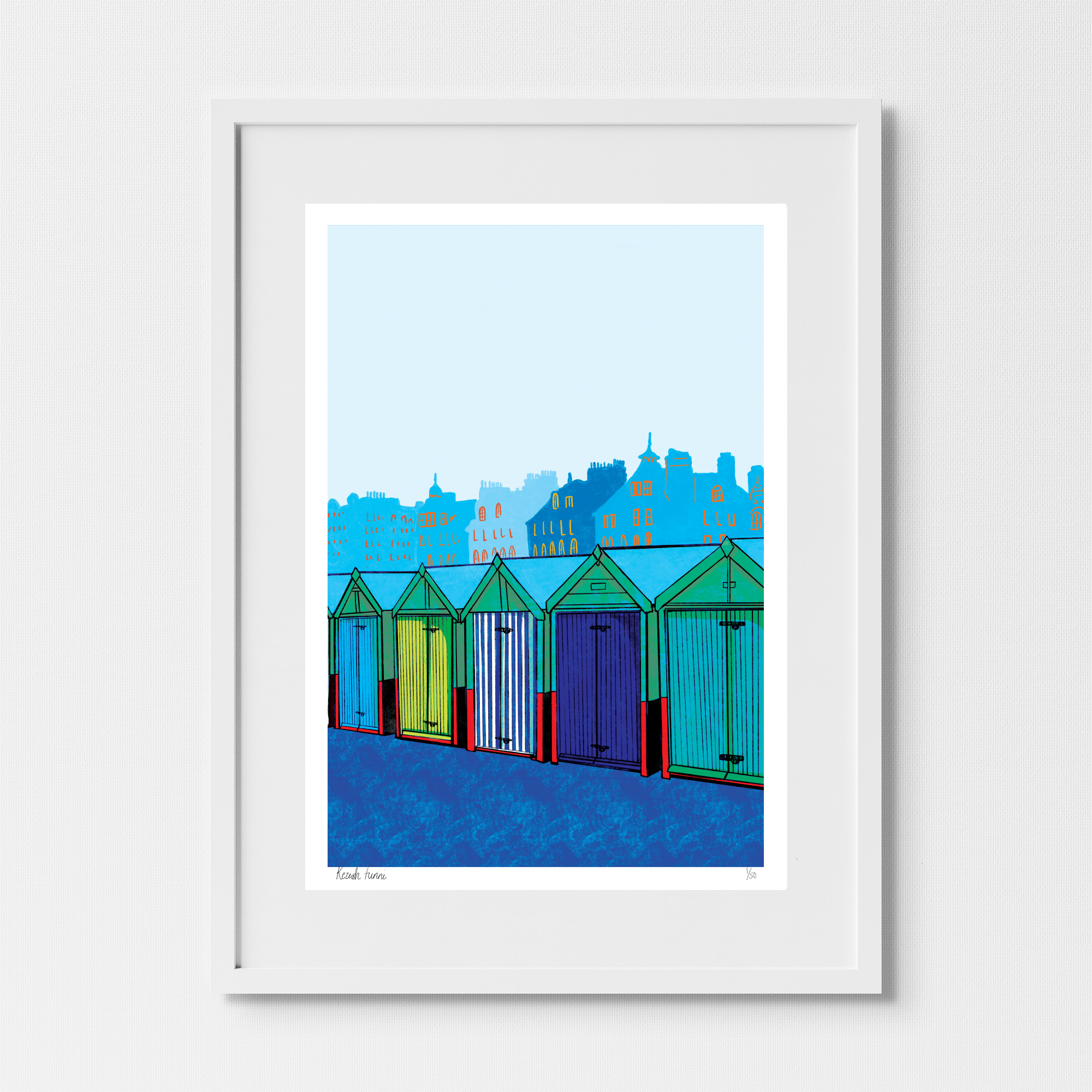 Limited Edition Gicleé Print - Hove Beach Huts