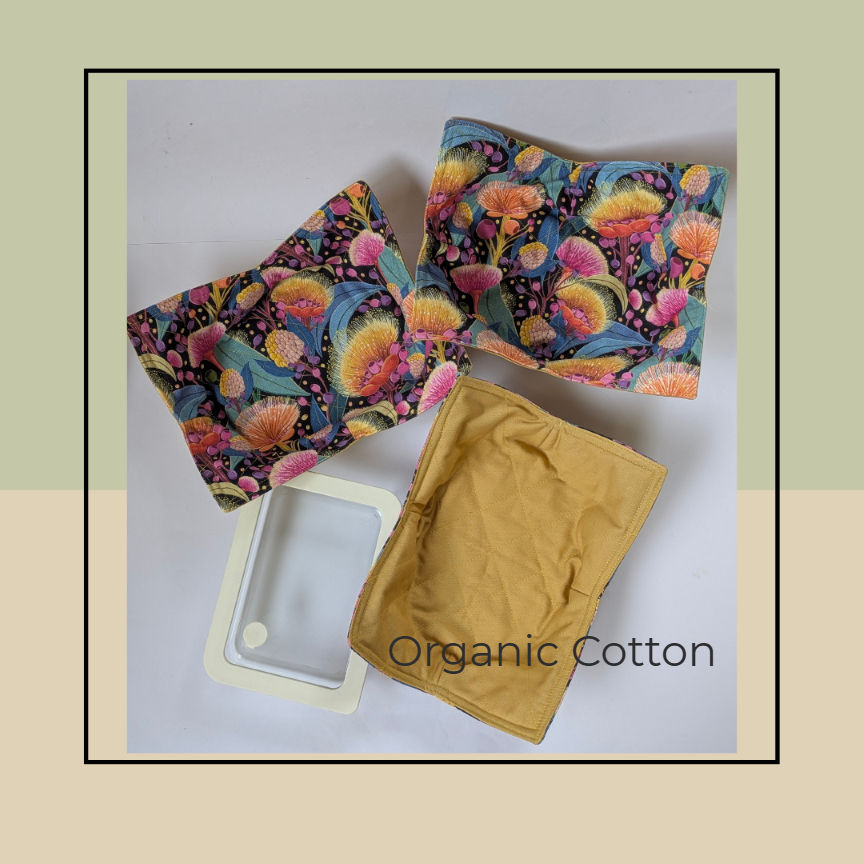 Thumbnail: Microwave Bowl Holder Cozy | Rectangle. | Quilted & Padded.