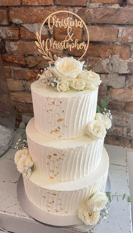 schlichte Hochzeitstorte