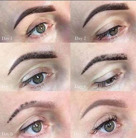 Eyebrows Tattoo healing stages