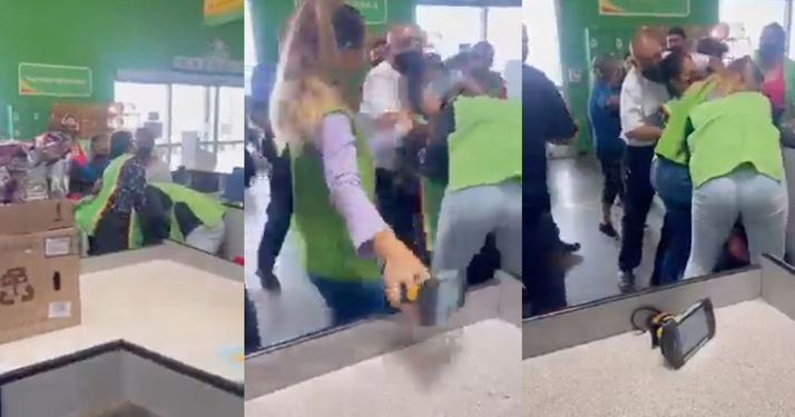 Mujeres pelean dentro de un Aurrerá, el marido de una le fue infiel