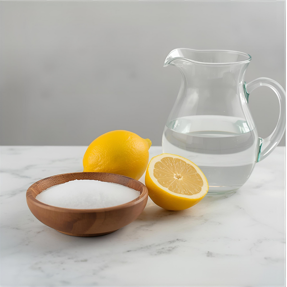 Sugaring paste ingredients: sugar, lemon and water