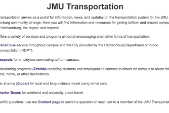 Traffic Safety Recommendations for James Madison University
