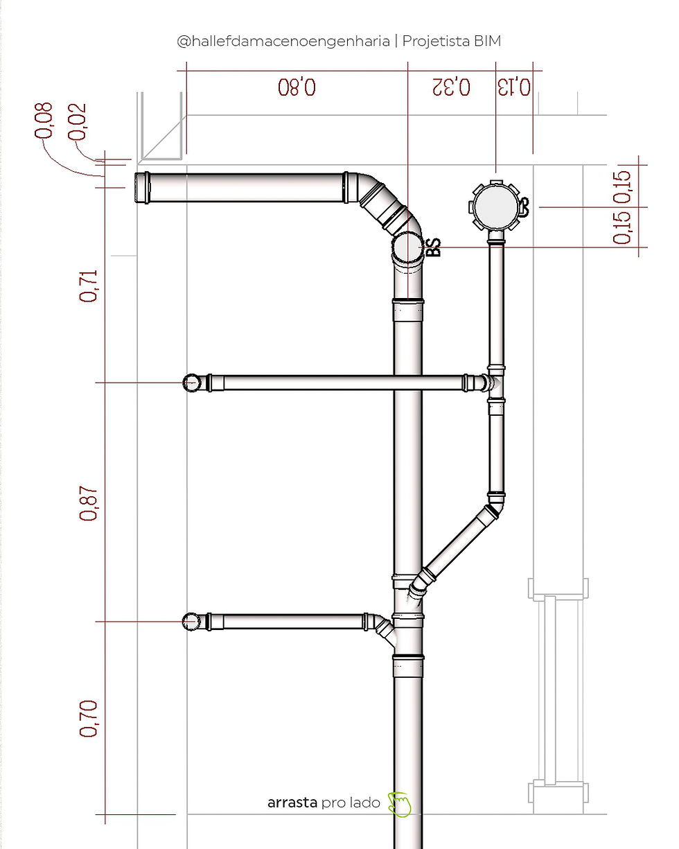 Planta de projeto hidrossanitário