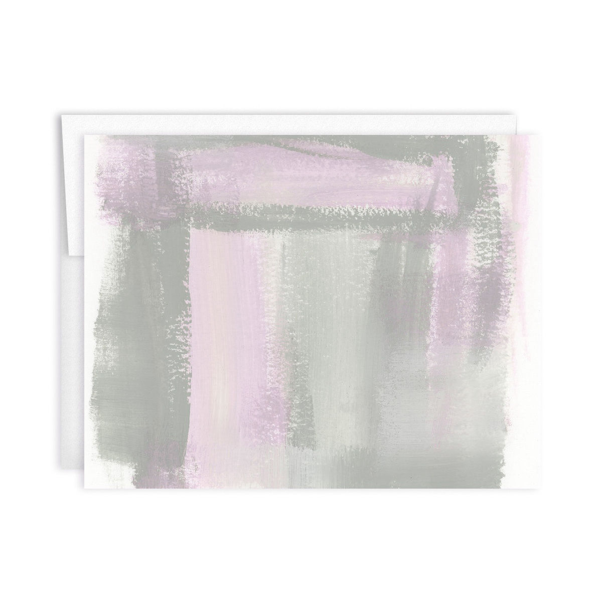 Lilac/Purple and Gray abstract Painting (Any Occasion + Everyday) Card