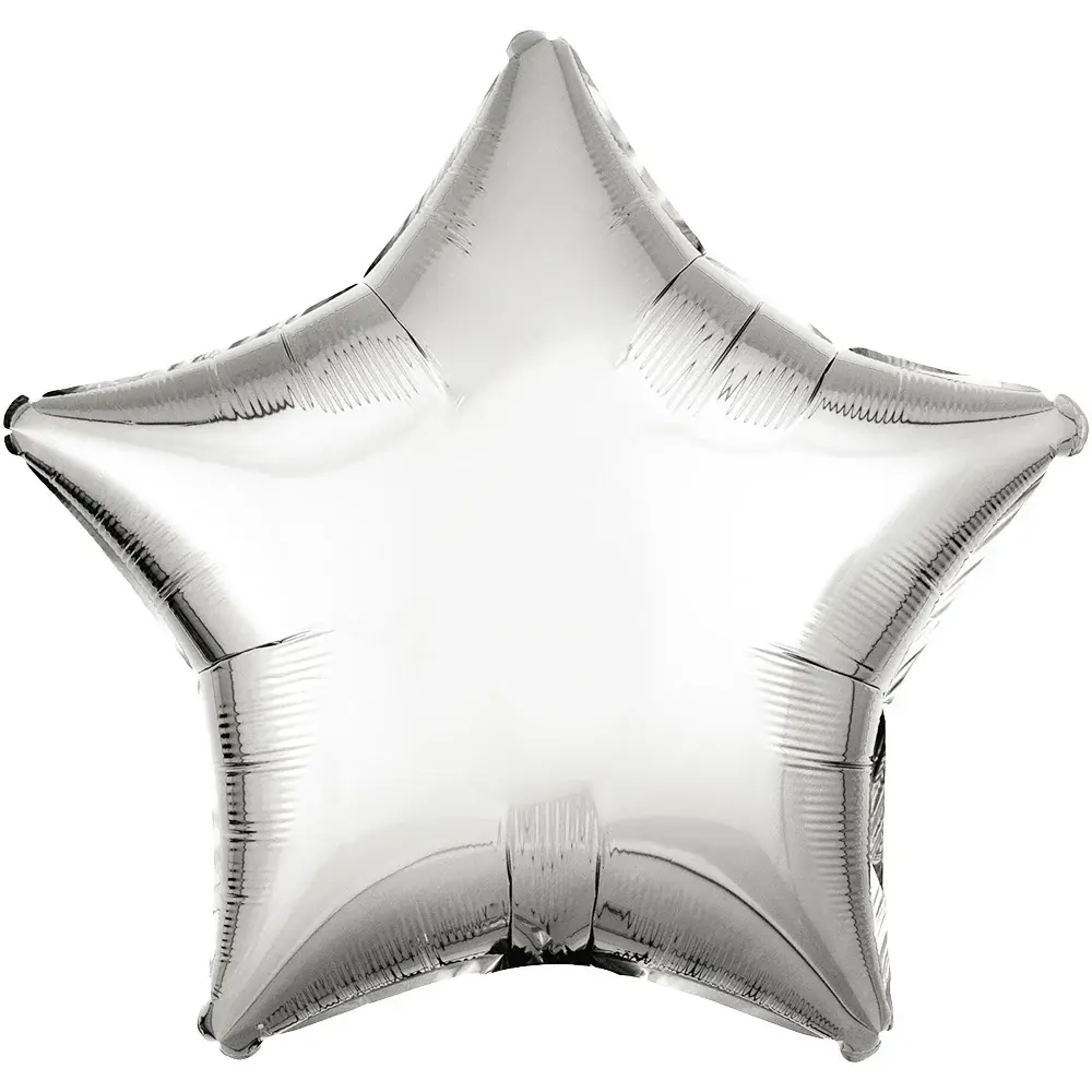 19 In. Star Metallic Silver Foil Balloon