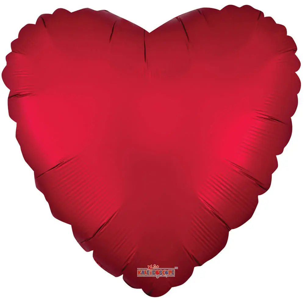 18 In Red Matte Heart Foil Balloon