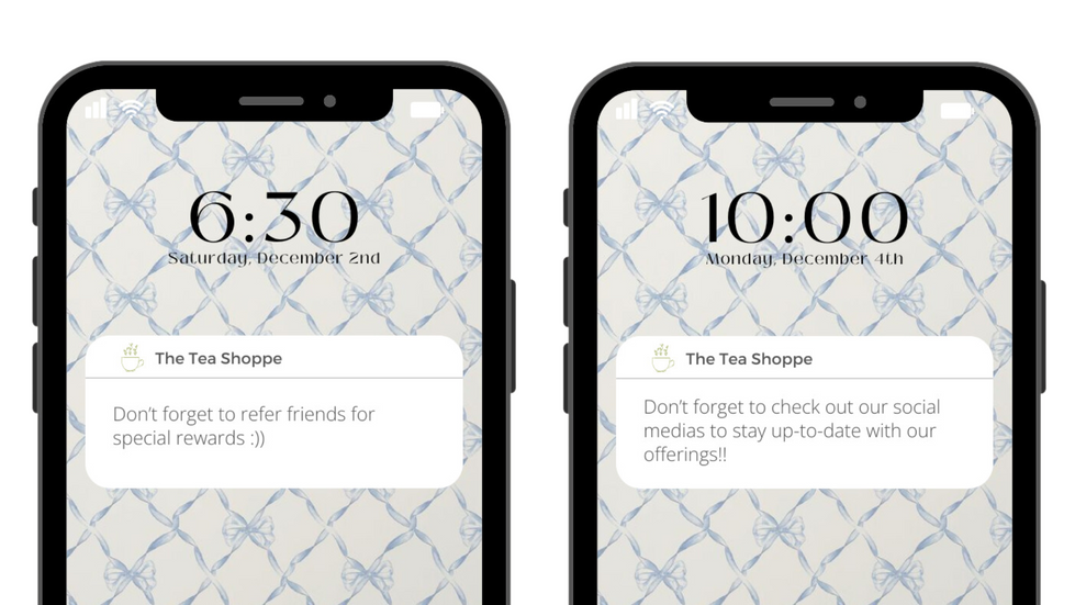 The Tea Shoppe Push Notifications