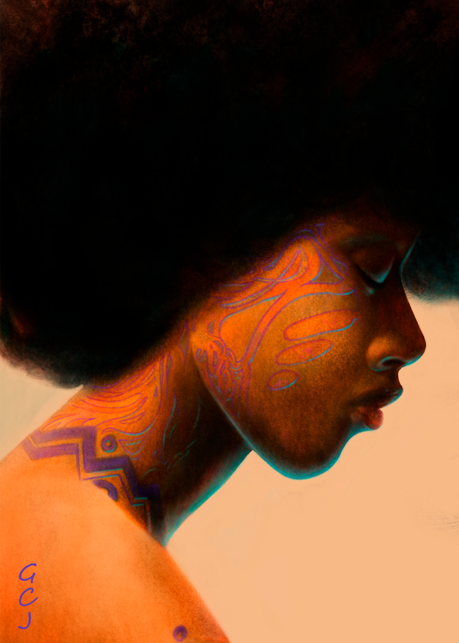 "Afrose" Greeting Card