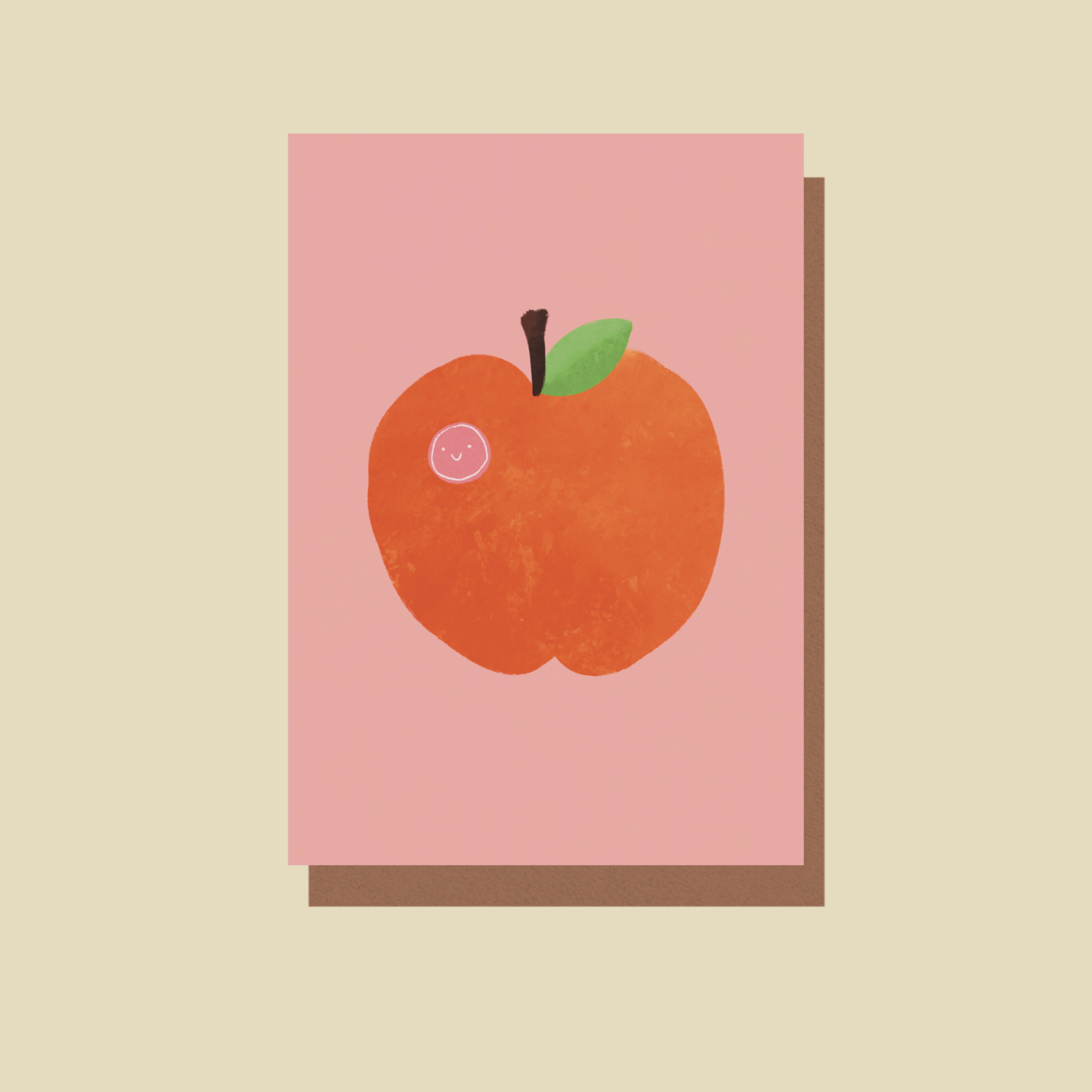 Happy Apple Mini Greeting Card