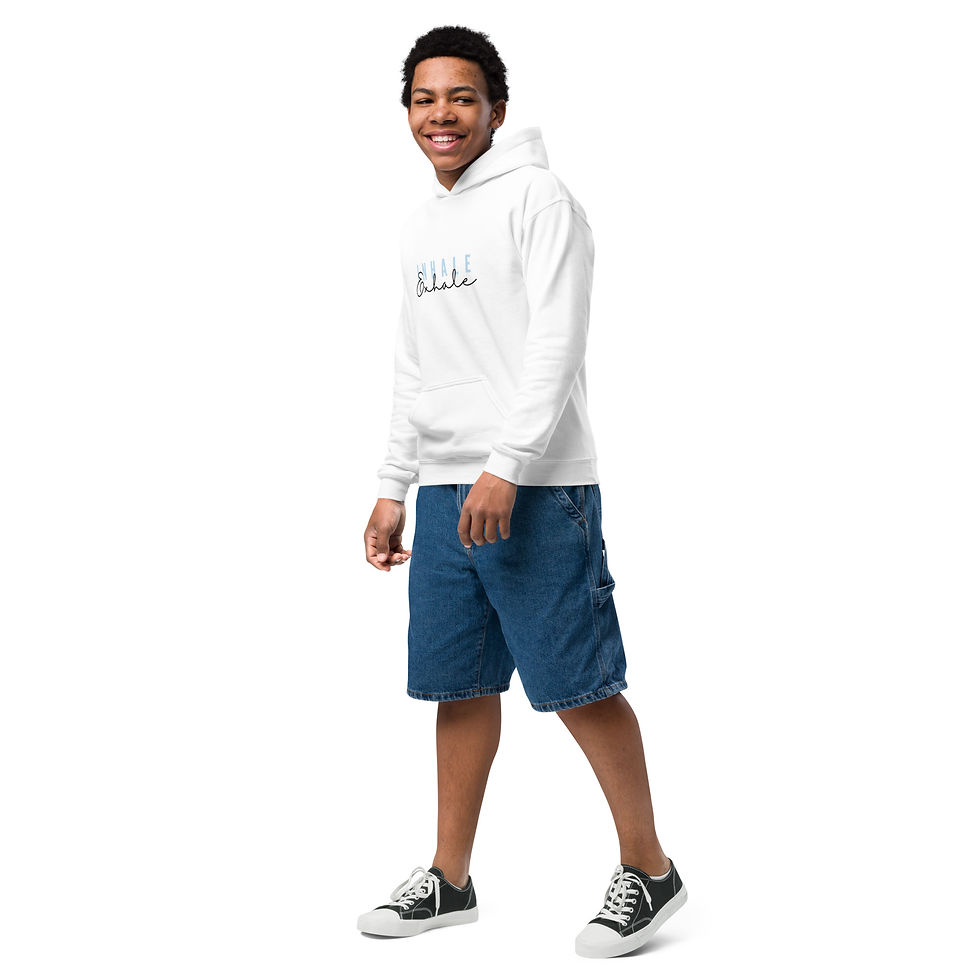 Thumbnail: "Inhale, Exhale" Youth heavy blend hoodie