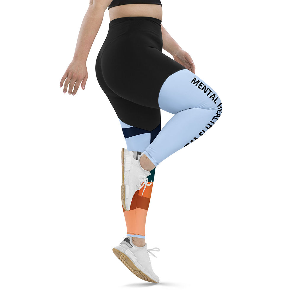 Thumbnail: "Mental Health is Wealth" Sports Leggings
