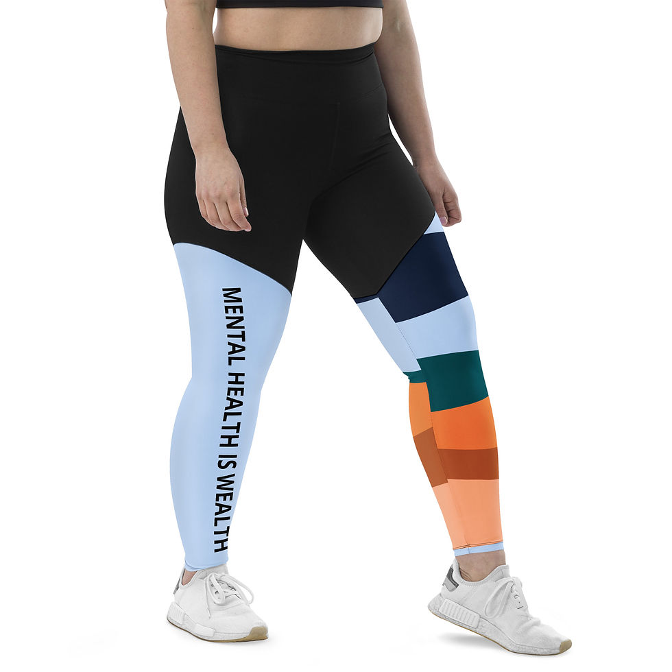 Thumbnail: "Mental Health is Wealth" Sports Leggings
