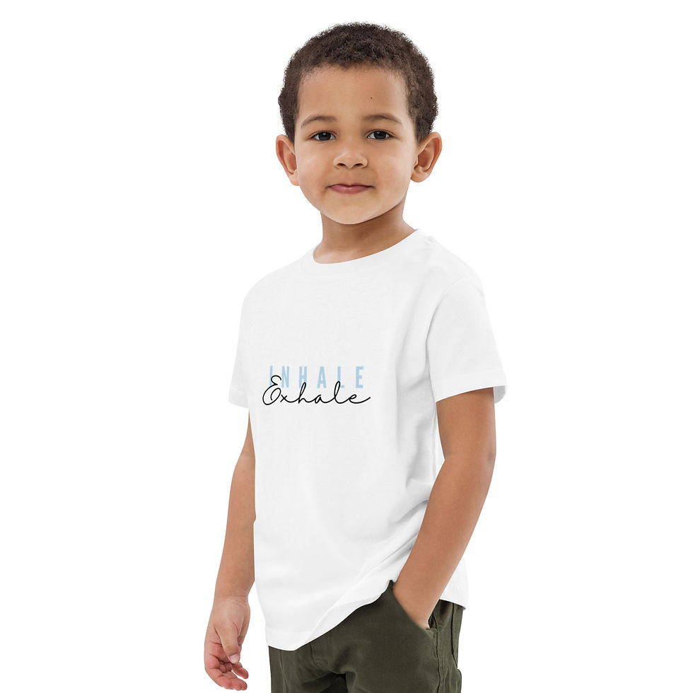 Thumbnail: "Inhale, Exhale" Organic cotton kids t-shirt