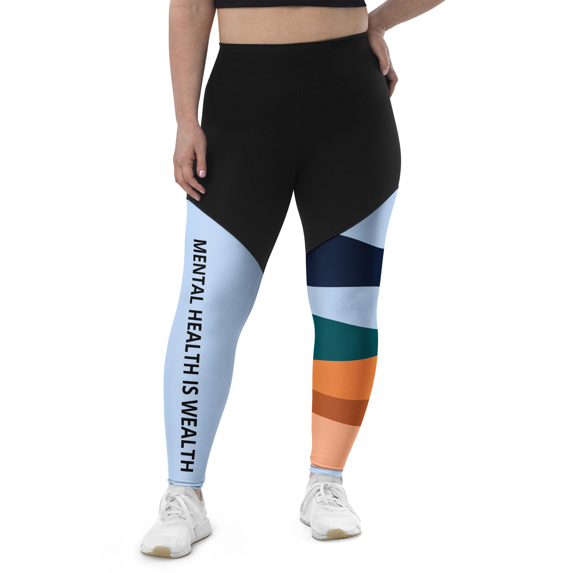 "Mental Health is Wealth" Sports Leggings