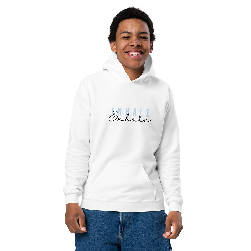 Thumbnail: "Inhale, Exhale" Youth heavy blend hoodie