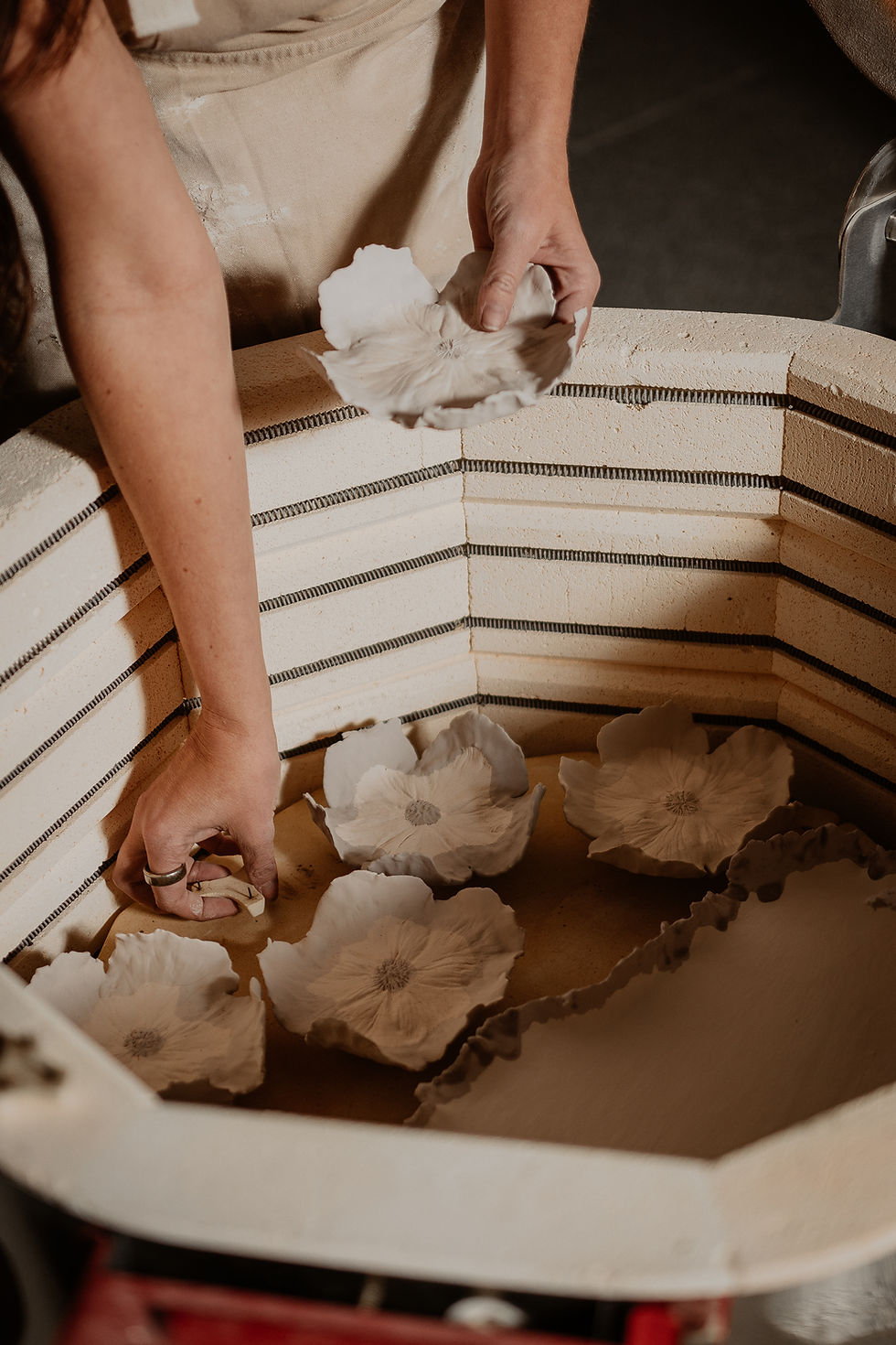 Thumbnail: In Bloom Collection- Hand-Sculpted Ceramic Flower (Blue)