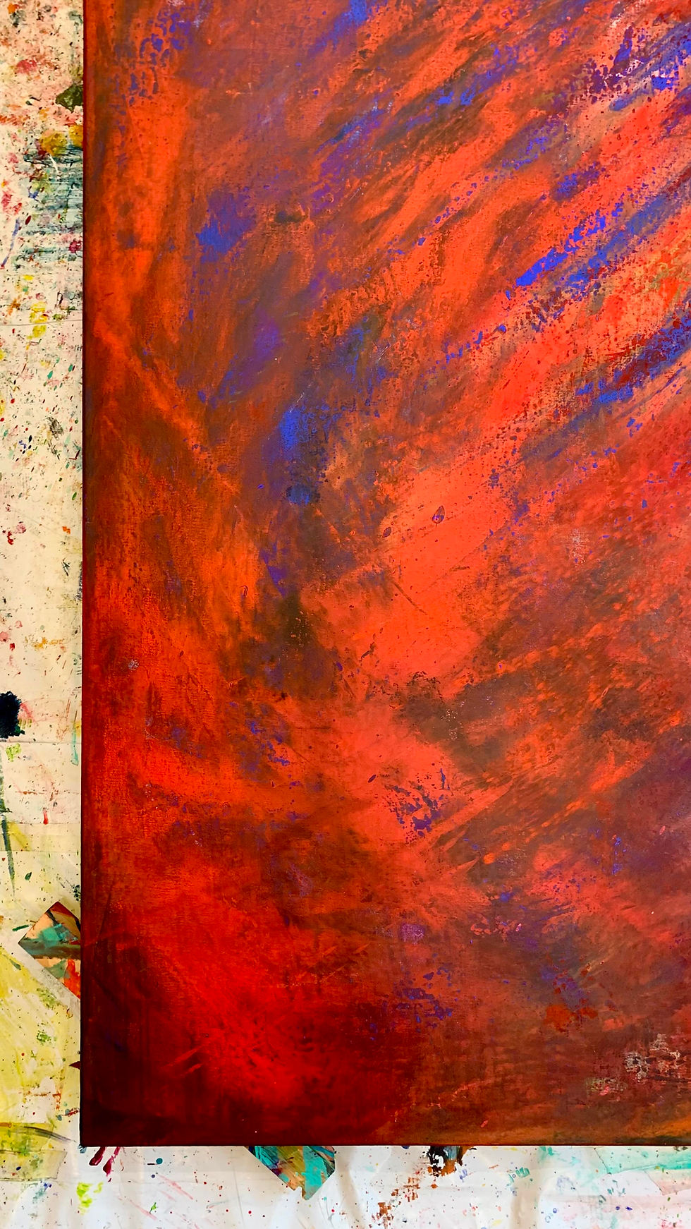 Thumbnail: Kleurrijk abstract schilderij met expressieve vormen en levendige kleuren voor modern interieur.