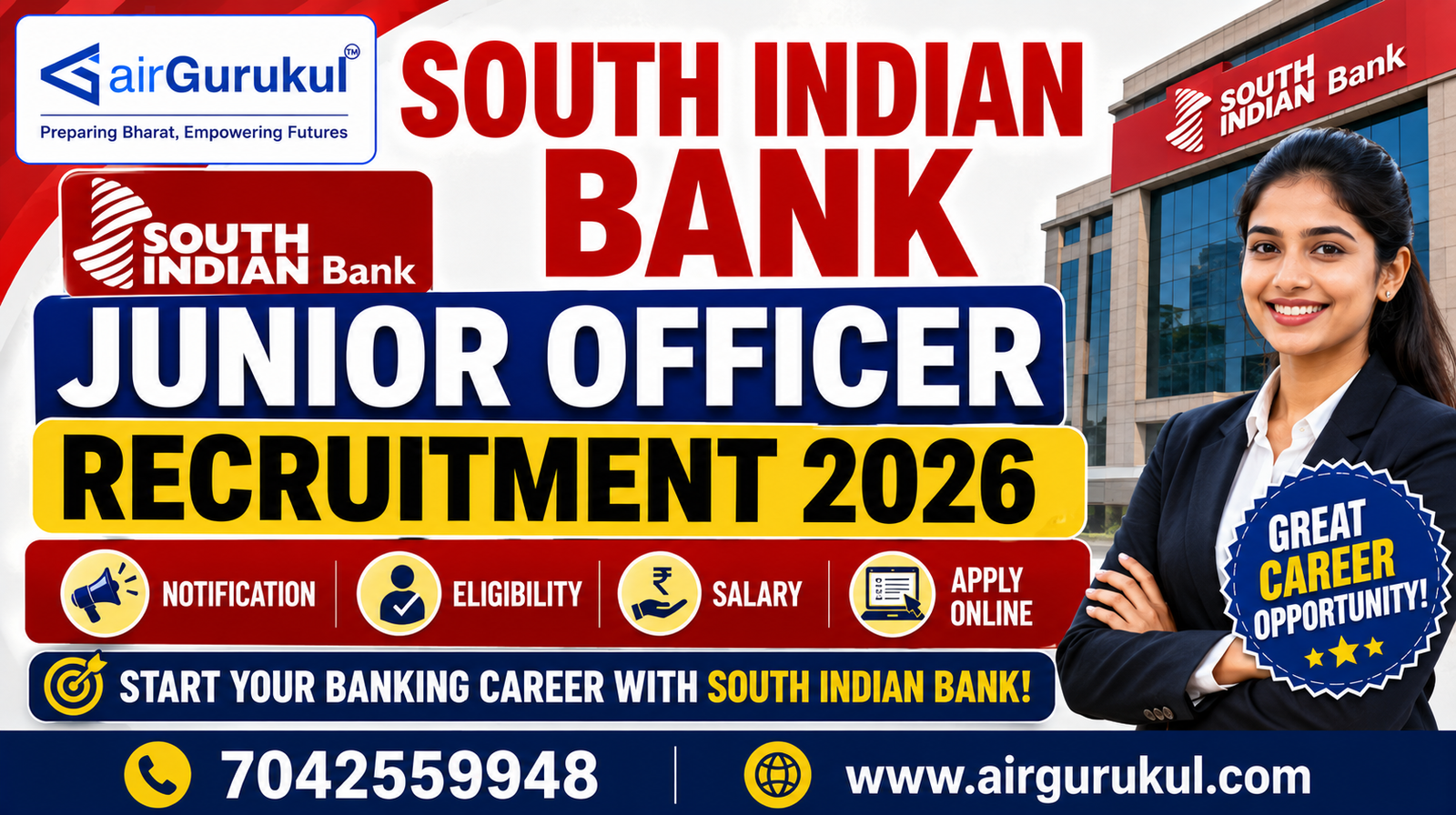 South Indian Bank Junior Officer Recruitment 2026 Notification, Eligibility, Salary & Apply Online