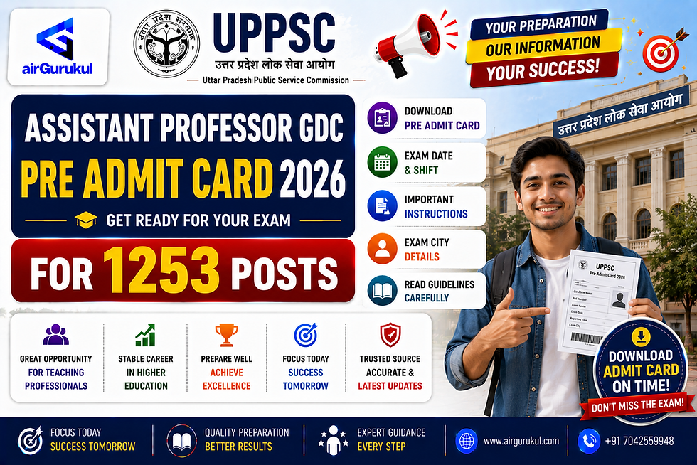 Candidates downloading UPPSC Assistant Professor GDC Admit Card 2026 online