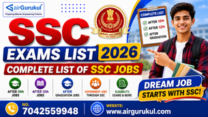 SSC Exams List 2026 after 10th 12th Graduation