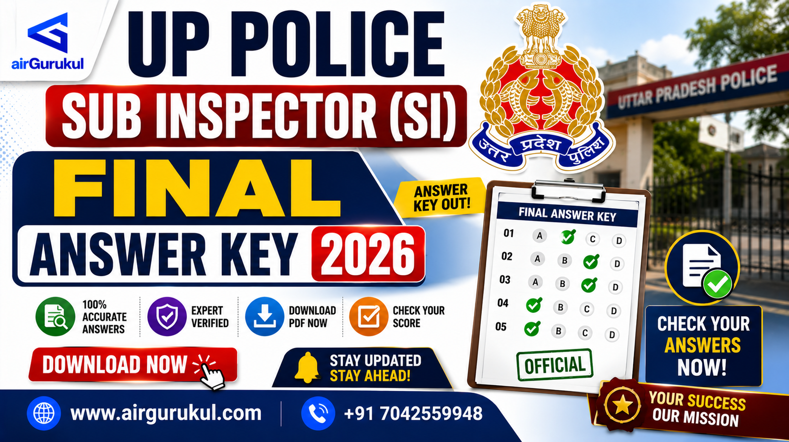 UP Police Sub Inspector Result 2026