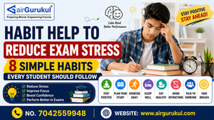 Student studying peacefully with healthy habits to reduce exam stress.