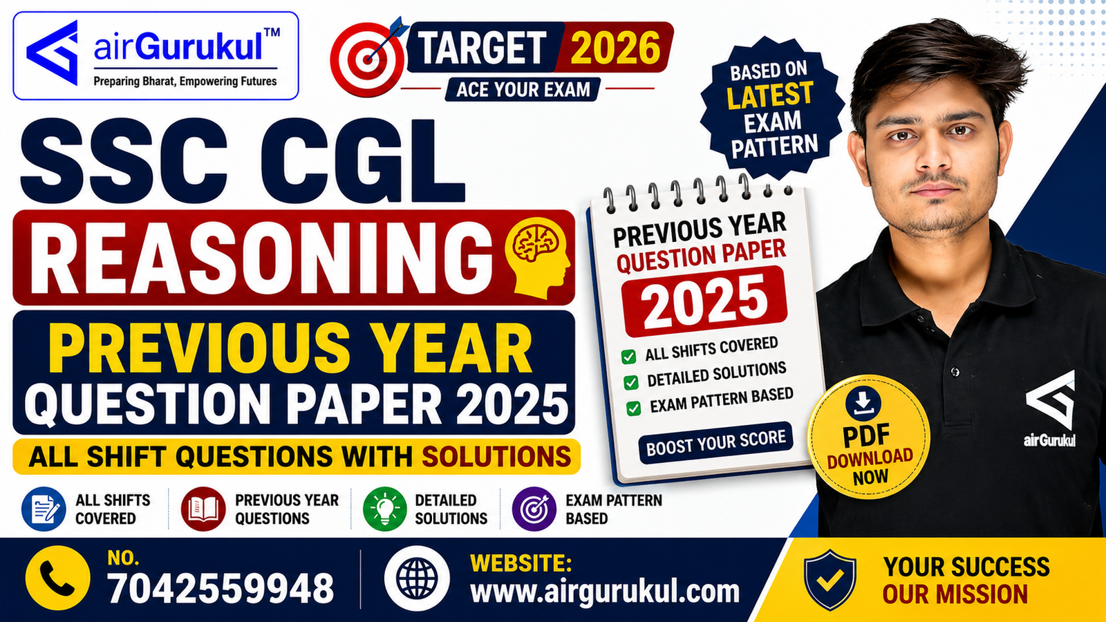 SSC CGL Reasoning Previous Year Question Paper 2026 All Shift Questions with Solutions
