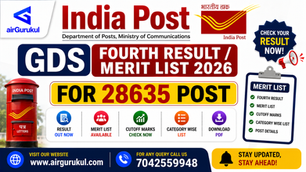 India Post GDS Fourth Result 2026 merit list released for 28635 posts