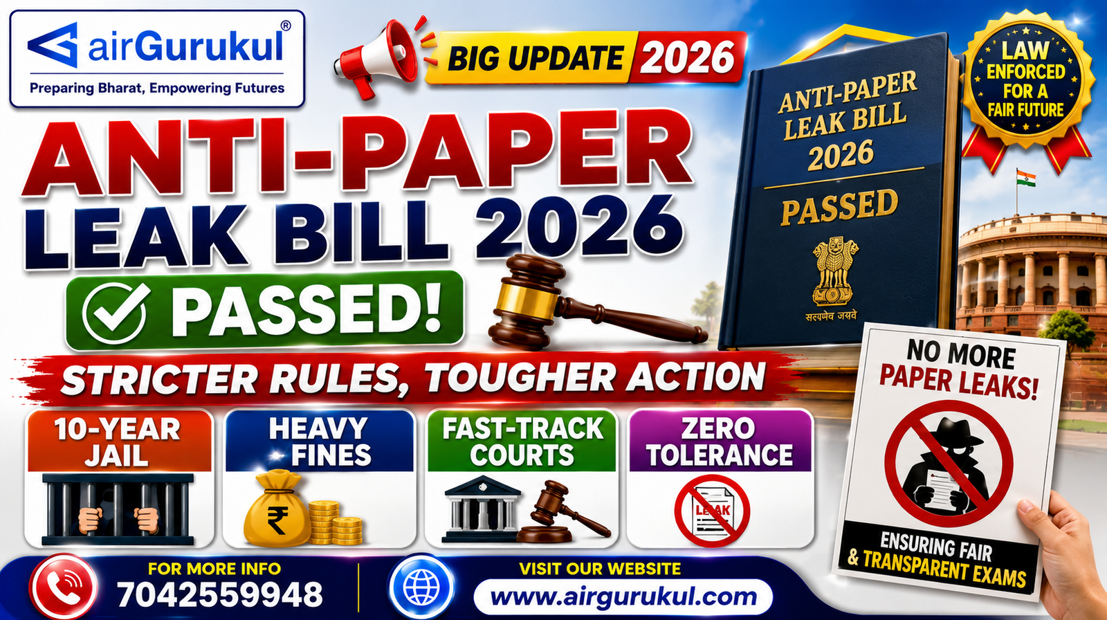 Anti-Paper Leak Bill 2026 official update with 10-year jail and heavy fines for paper leak cases