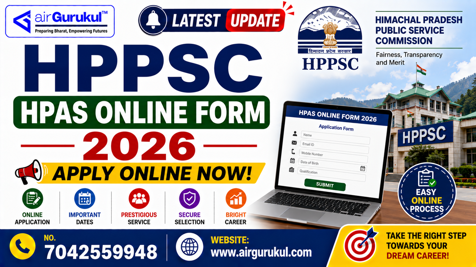 HPPSC HPAS Online Form 2026 for 22 Himachal Pradesh government posts