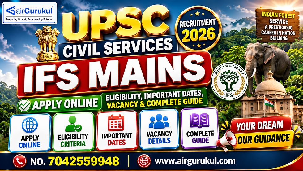 UPSC Civil Services IFS Mains Recruitment 2026 online application details with eligibility, important dates and vacancy information.