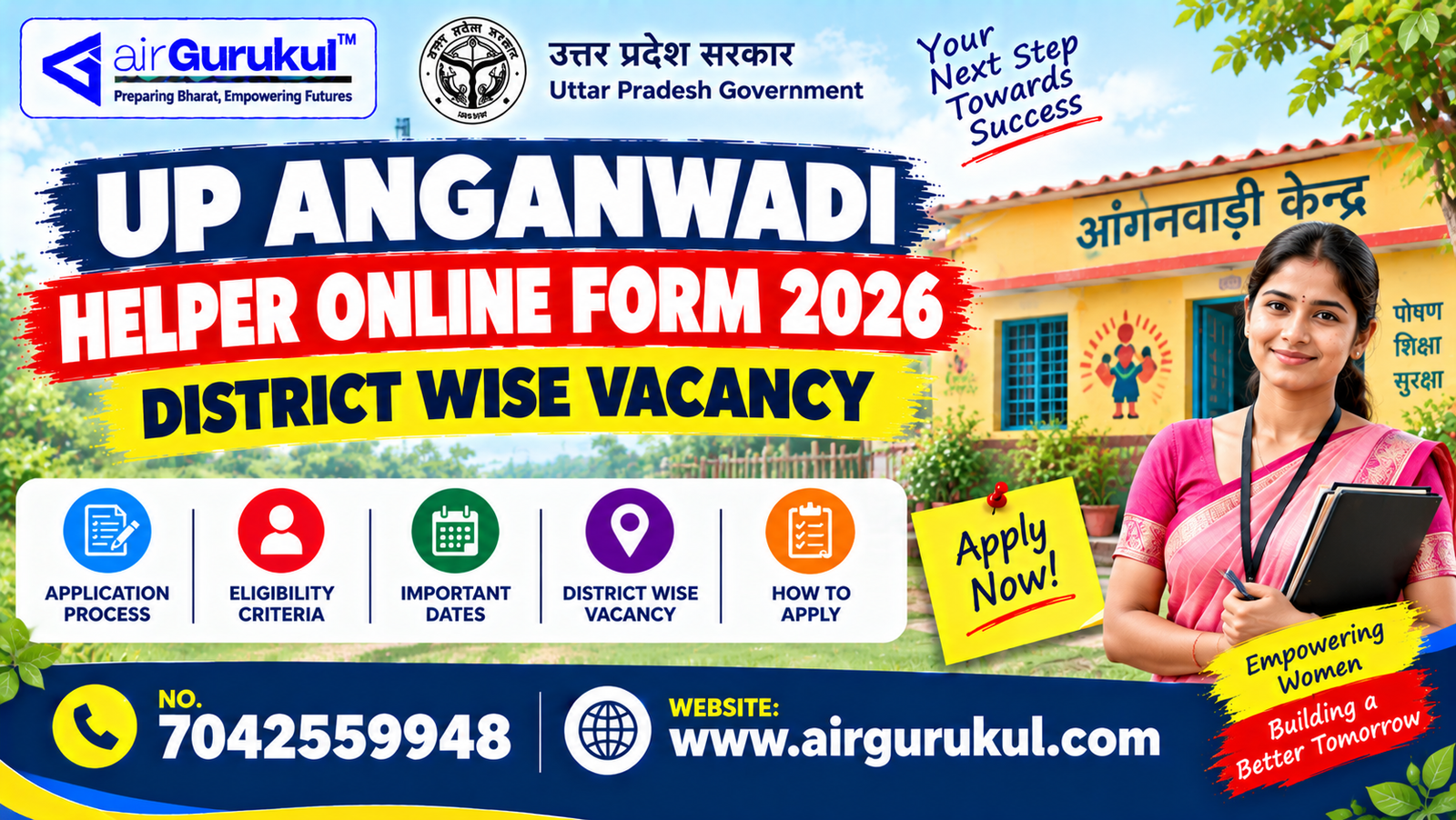 UP Anganwadi Helper Online Form 2026 District Wise Vacancy