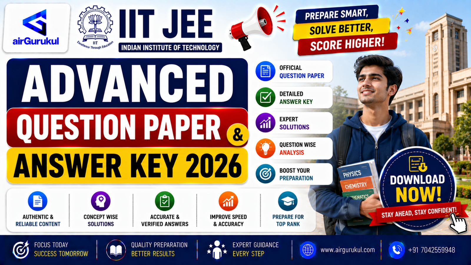JEE Advanced 2026 Question Paper and Answer Key Download