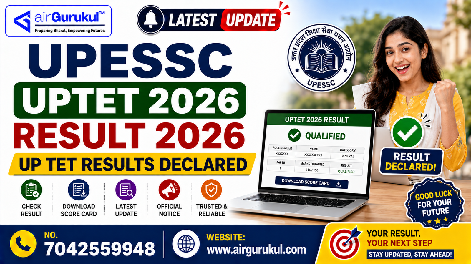 UPESSC UPTET 2026 Result declared for UP TET candidates