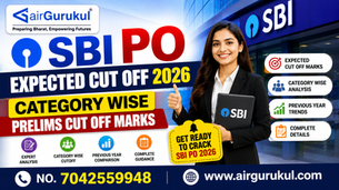 SBI PO Expected Cut Off 2026 category wise prelims cutoff marks table