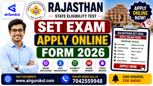 Rajasthan State Eligibility Test SET Apply Online Form 2026 Notification