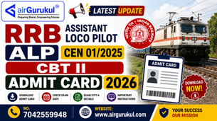 RRB Assistant Loco Pilot ALP CBT II Admit Card 2026 download notification.